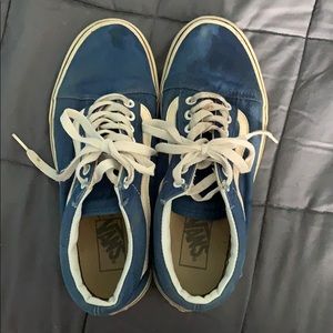 Blue vans shoes